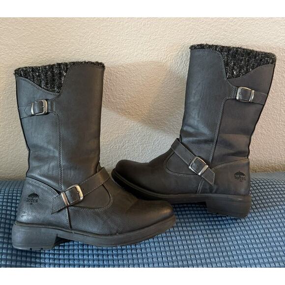 Women's Totes MAGGIE Waterproof Winter Boots Black Mid-Calf 8 - Picture 1 of 8